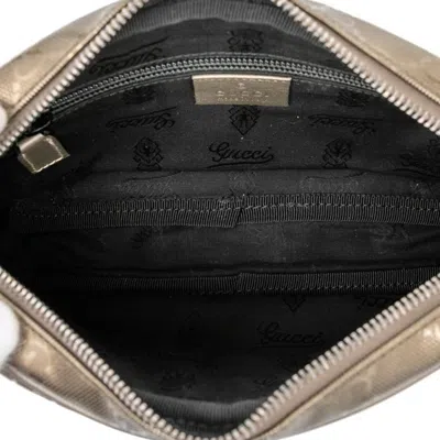 Pre-owned Gucci Bronze Brown Nylon Leather Shoulder Bag ()