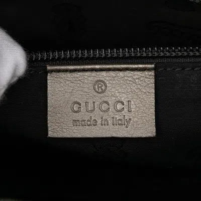 Pre-owned Gucci Bronze Brown Nylon Leather Shoulder Bag ()