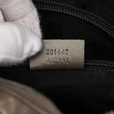 Pre-owned Gucci Bronze Brown Nylon Leather Shoulder Bag ()