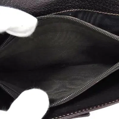 Pre-owned Gucci Brown Brown Gg Gg Canvas Leather Long Wallet (bi-fold) ()