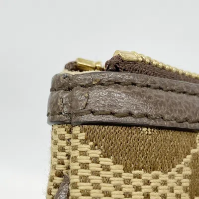 Pre-owned Gucci Brown Canvas Coin Purse/coin Case ()