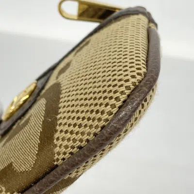 Pre-owned Gucci Brown Canvas Coin Purse/coin Case ()