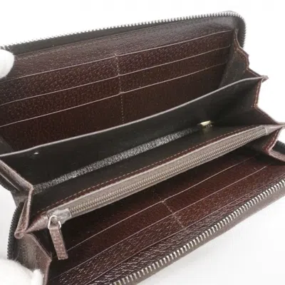 Pre-owned Gucci Brown Canvas Long Wallet (bi-fold) ()