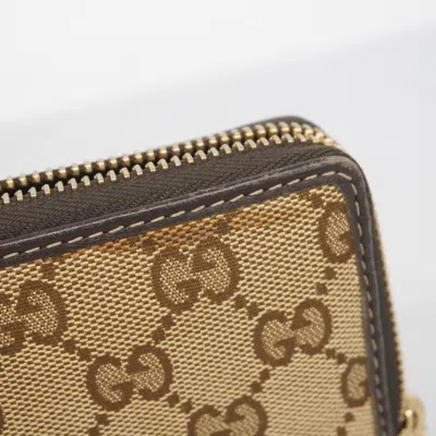 Pre-owned Gucci Brown Canvas Long Wallet (bi-fold) ()