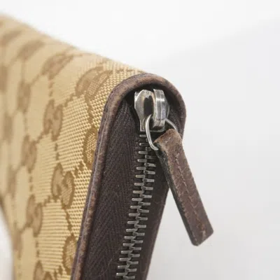 Pre-owned Gucci Brown Canvas Long Wallet (bi-fold) ()