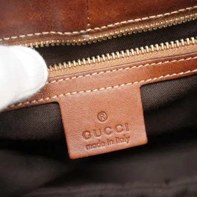 Pre-owned Gucci Brown Canvas Shoulder Bag ()