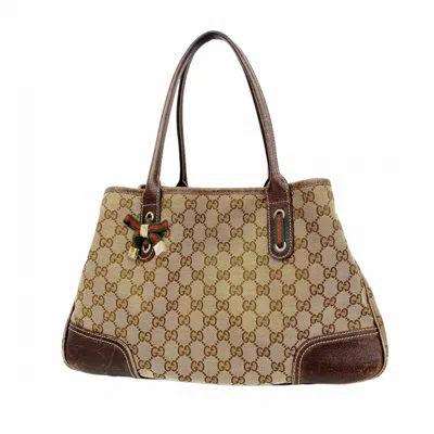 Pre-owned Gucci Brown Canvas Tote Bag ()