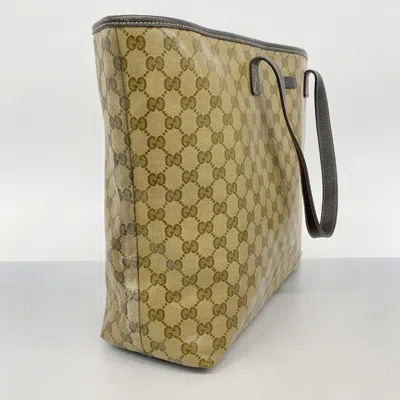 Pre-owned Gucci Brown Coated Canvas Tote Bag ()