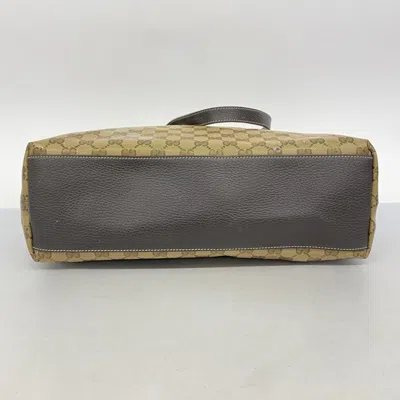 Pre-owned Gucci Brown Coated Canvas Tote Bag ()