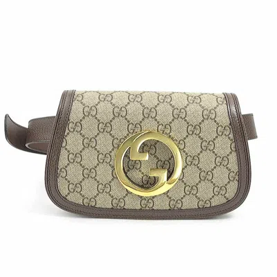 Pre-owned Gucci Brown Gg Supreme Fanny Pack Sling Bag ()