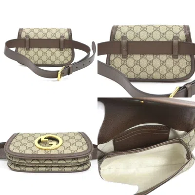 Pre-owned Gucci Brown Gg Supreme Fanny Pack Sling Bag ()