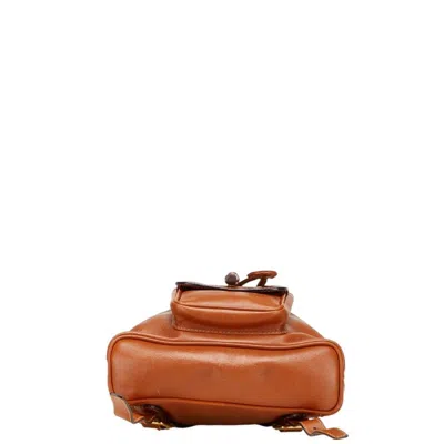 Pre-owned Gucci Brown Leather Backpack ()