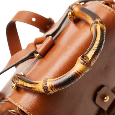 Pre-owned Gucci Brown Leather Backpack ()