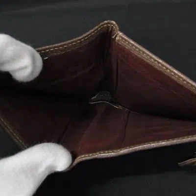 Pre-owned Gucci Brown Leather Gg Supreme Wallet (bi-fold) ()