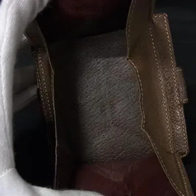 Pre-owned Gucci Brown Leather Gg Supreme Wallet (bi-fold) ()