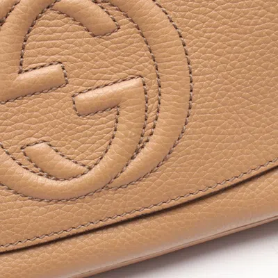 Pre-owned Gucci Brown Leather Shoulder Bag ()