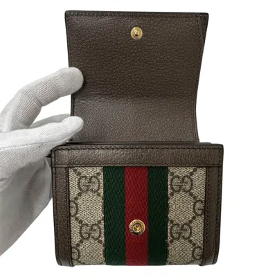 Pre-owned Gucci Brown Leather Wallet (bi-fold) ()
