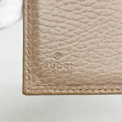 Pre-owned Gucci Brown Leather Wallet (tri-fold) ()