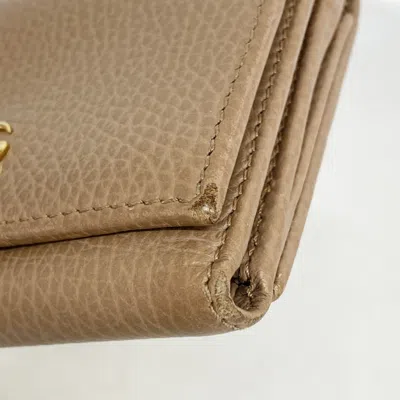 Pre-owned Gucci Brown Leather Wallet (tri-fold) ()