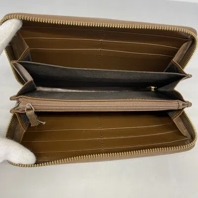 Pre-owned Gucci Brown Multi-color Pvc Long Wallet (bi-fold) ()