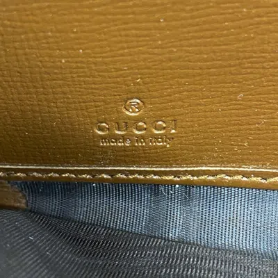Pre-owned Gucci Brown Multi-color Pvc Long Wallet (bi-fold) ()