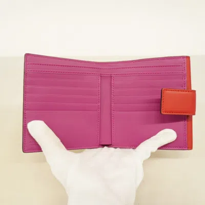 Pre-owned Gucci Brown Pink Red Color Pvc Wallet (bi-fold) ()