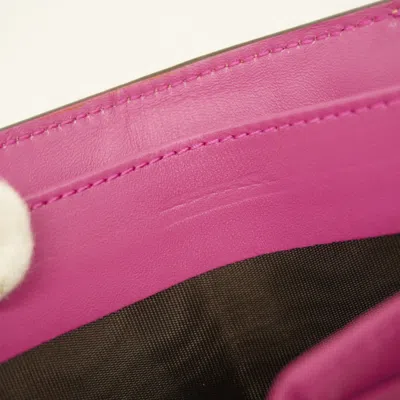 Pre-owned Gucci Brown Pink Red Color Pvc Wallet (bi-fold) ()