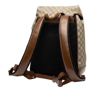 Pre-owned Gucci Brown Pvc Leather Backpack ()
