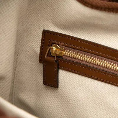 Pre-owned Gucci Brown Pvc Leather Backpack ()