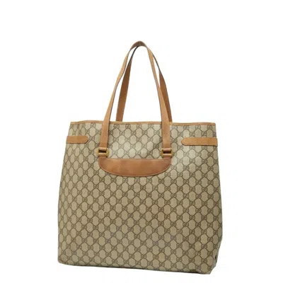 Pre-owned Gucci Brown Pvc Leather Tote Bag ()