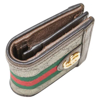 Pre-owned Gucci Brown Pvc Leather Wallet (bi-fold) ()