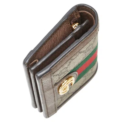 Pre-owned Gucci Brown Pvc Leather Wallet (bi-fold) ()