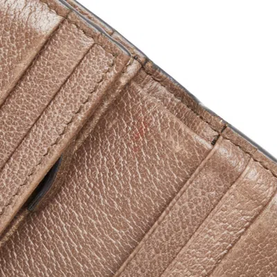 Pre-owned Gucci Brown Pvc Leather Wallet (bi-fold) ()