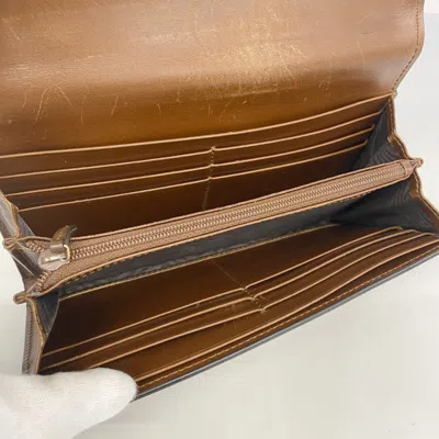 Pre-owned Gucci Brown Pvc Long Wallet (bi-fold) ()