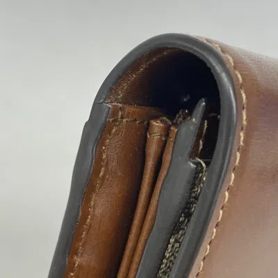 Pre-owned Gucci Brown Pvc Long Wallet (bi-fold) ()