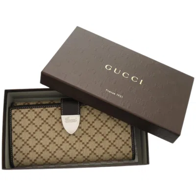 Pre-owned Gucci Diamante Brown Canvas Coin Purse/coin Case ()