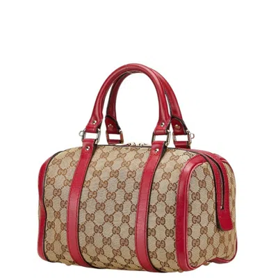 Pre-owned Gucci Gg Canvas Beige Pink Gg Canvas Handbag Shoulder Bag ()