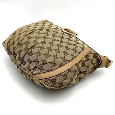 Pre-owned Gucci Gg Canvas Brown Gg Canvas Leather Shoulder Bag ()