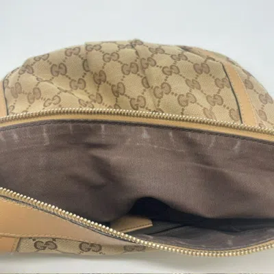 Pre-owned Gucci Gg Canvas Brown Gg Canvas Leather Shoulder Bag ()
