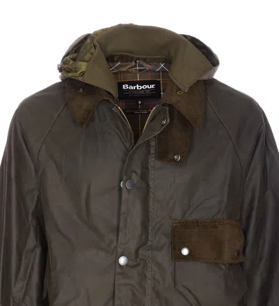 Barbour Modified Wax Jacket With Hood And Pockets In Brown