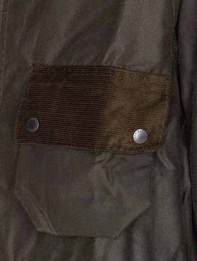 Barbour Modified Wax Jacket With Hood And Pockets In Brown
