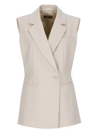 Peserico Wool Gilet In Red