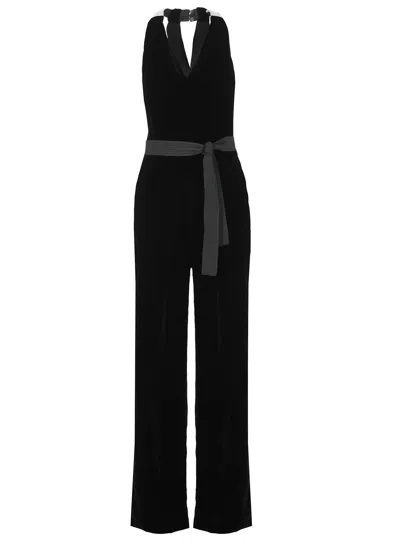 Peserico Velvet Dress In Black