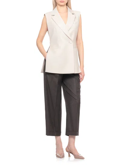 Peserico Wool Gilet In Red