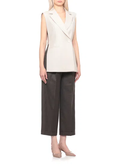 Peserico Wool Gilet In Red