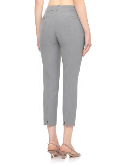 Peserico Pants With Leather Details In Gray
