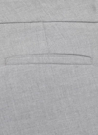 Peserico Pants With Leather Details In Gray