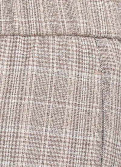 Peserico Trousers With Bright Light Point Details In Neutral