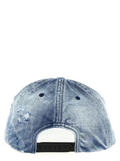 Gallery Dept. Distressed Denim Curved Brim Cap In Blue