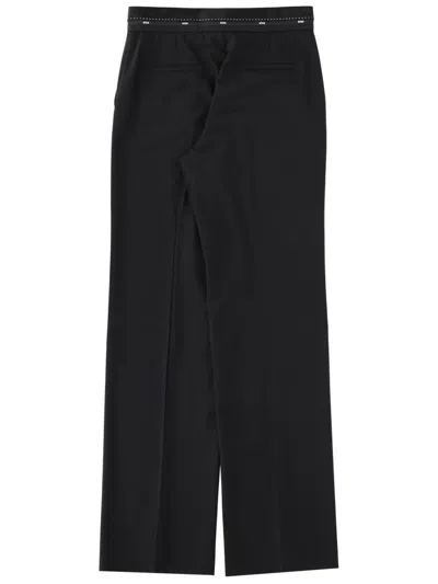 Msgm Cool Wool Pants In Gray